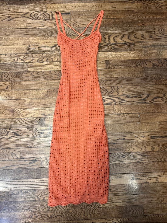 Lulus Dresses & Skirts - Lulu’s orange crochet dress small